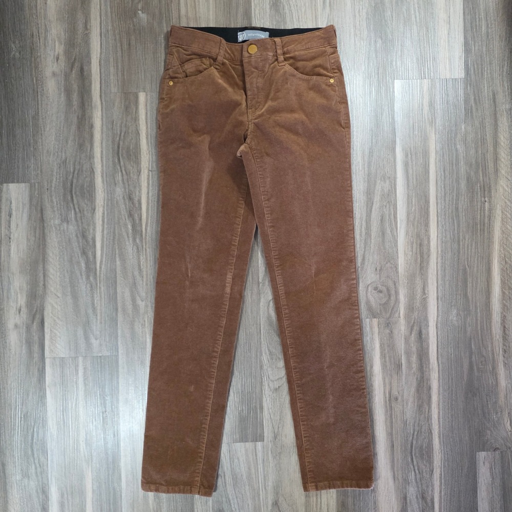 Wit & Wisdom Brown Corduroy Ab-solution Straight Leg Pants Womens Size‎ 2